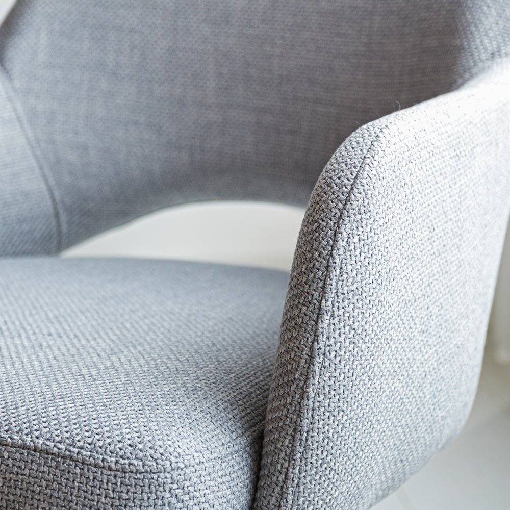 Dining room chair Sid Dimehouse Gray LxWxH 59x56x53 Fabric Detail photo front view