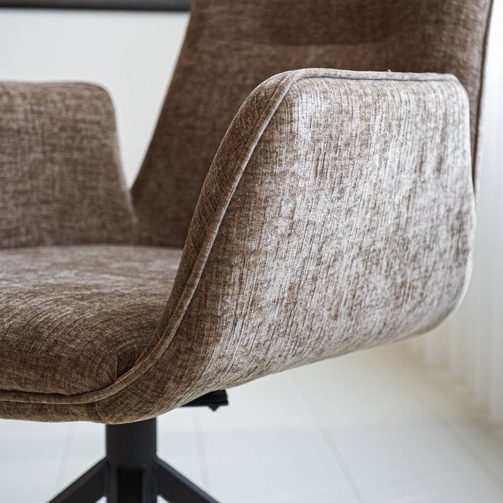 Nela dining room chair Dimehouse Taupe LxWxH 64x64x52 Fabric Atmosphere photo different