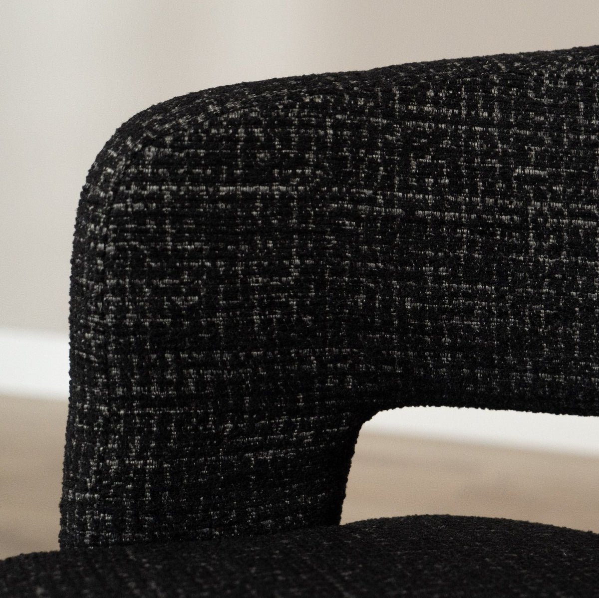 Swivel armchair Gino mixed fabric black - image 6