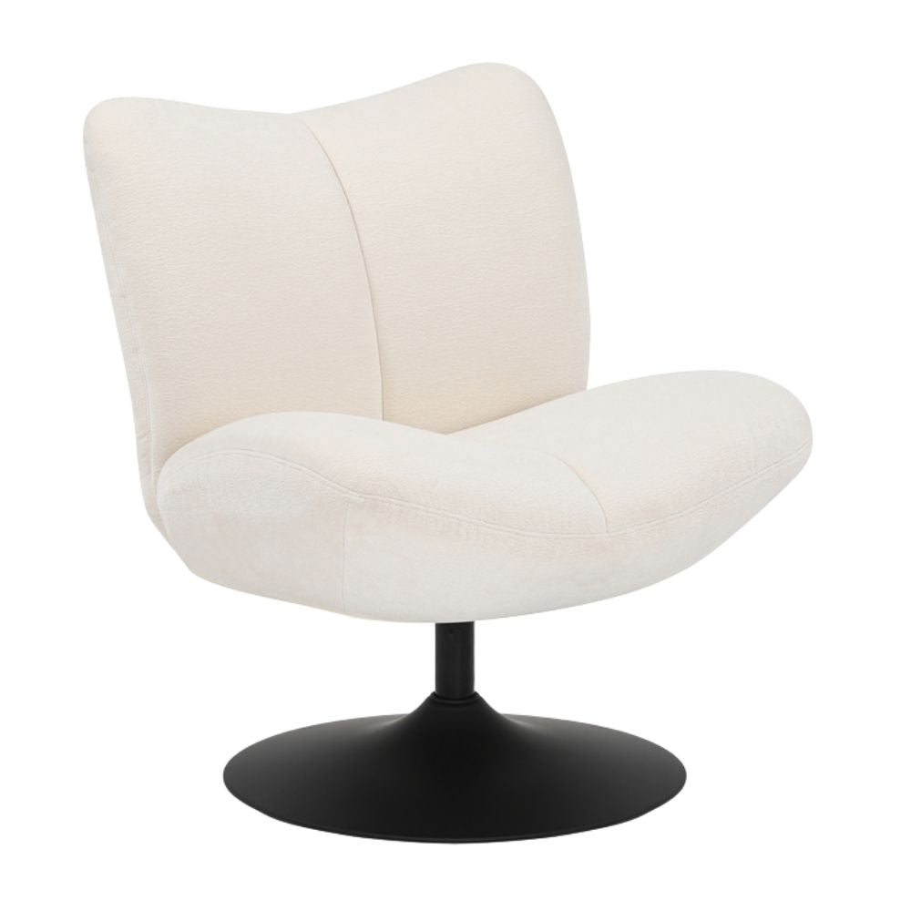 Swivel armchair Lise chenille off white - image 8