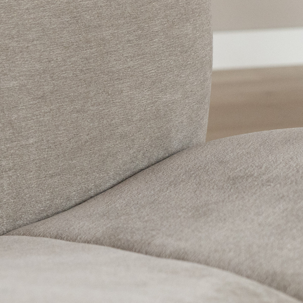 Lise chenille taupe swivel armchair - image 8
