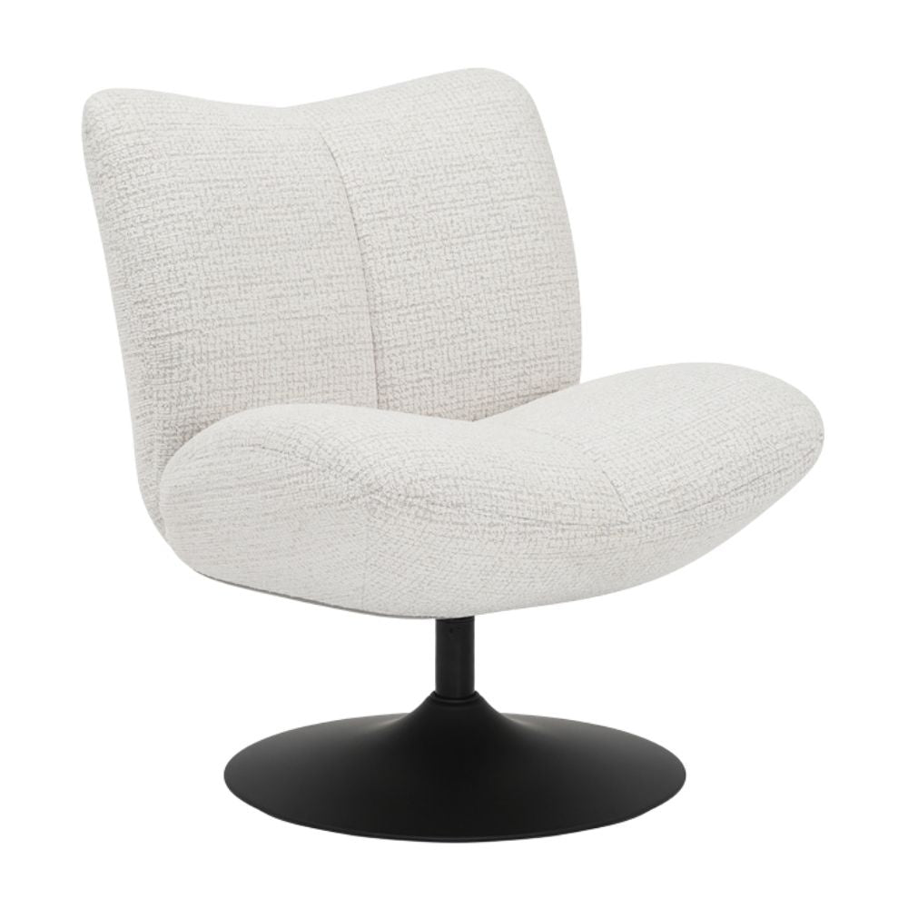 Swivel armchair Moira mottled fabric beige - image 10