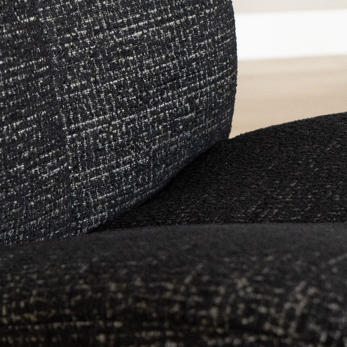 Swivel armchair Moira mixed fabric black - image 6