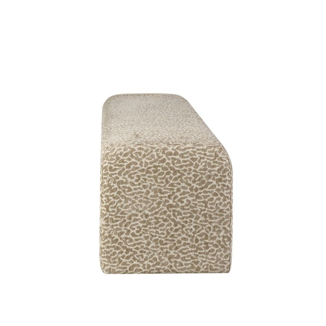 Eetkamerbank Lux leopard taupe 100 cm Stof
