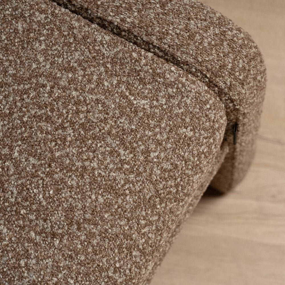Eetkamerbank Neil bouclé bruin 100 cm Bouclé