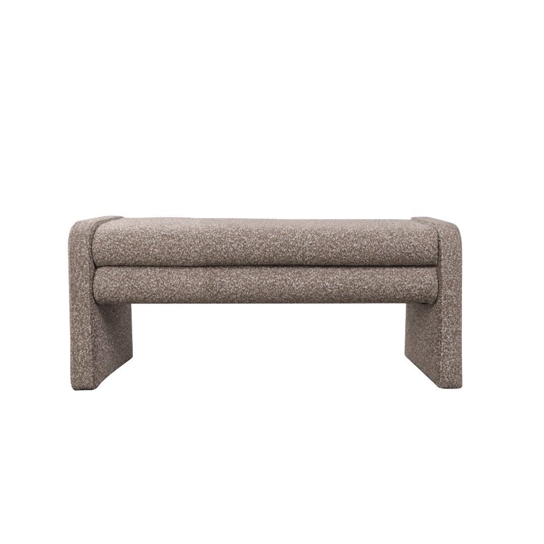 Eetkamerbank Neil bouclé bruin 100 cm Bouclé