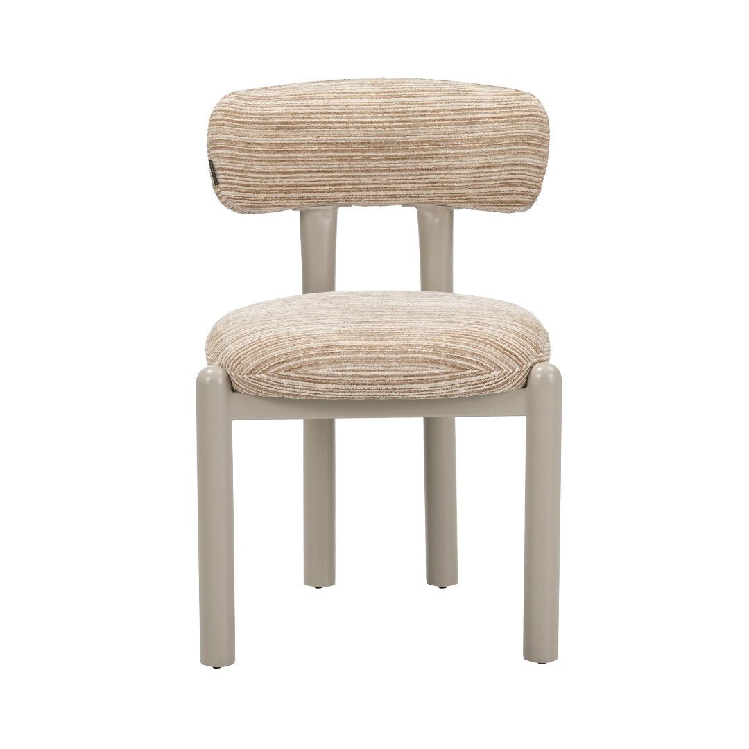 Eetkamerstoel Bolt chenille beige/taupe Textiel