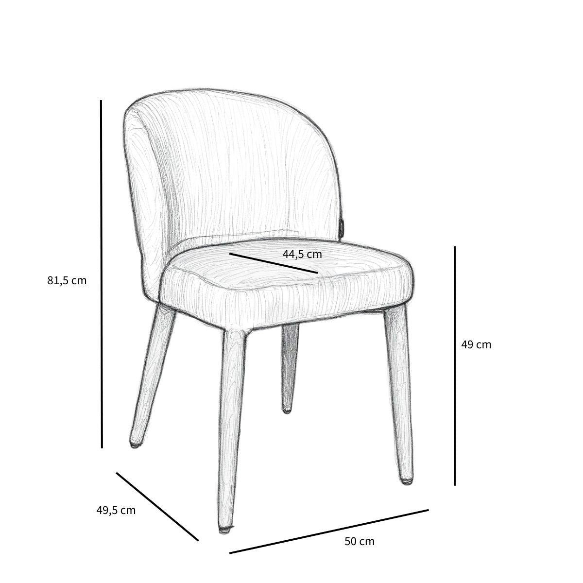 Dining room chair Charlie chenille beige - image 10