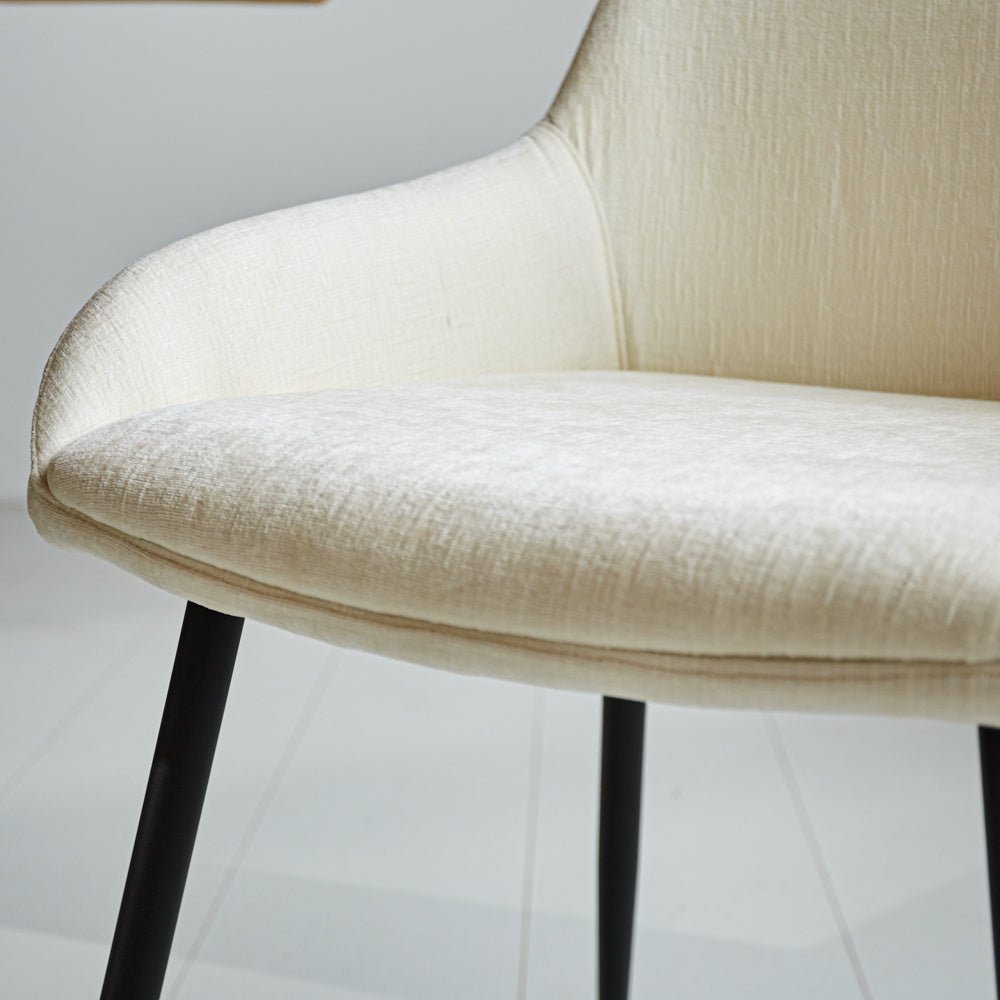 Dining room chair Elle Dimehouse White LxWxH 64x61x56 Fabric Atmospheric photo detail