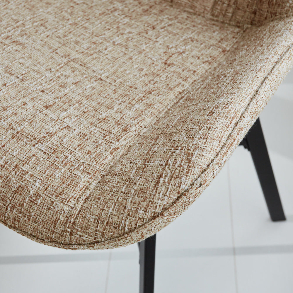 Dining room chair Jada Chenille Dimehouse White LxWxH 79x57x53 Fabric Atmospheric photo detail
