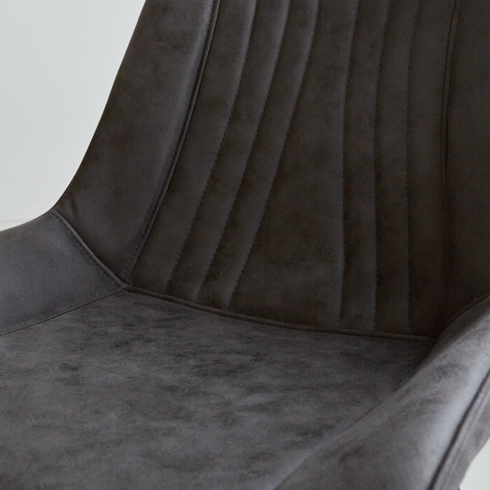 Dining room chair Jada Ecoleather Dimehouse Anthracite LxWxH 79x57x53 Eco leather Atmospheric photo detail