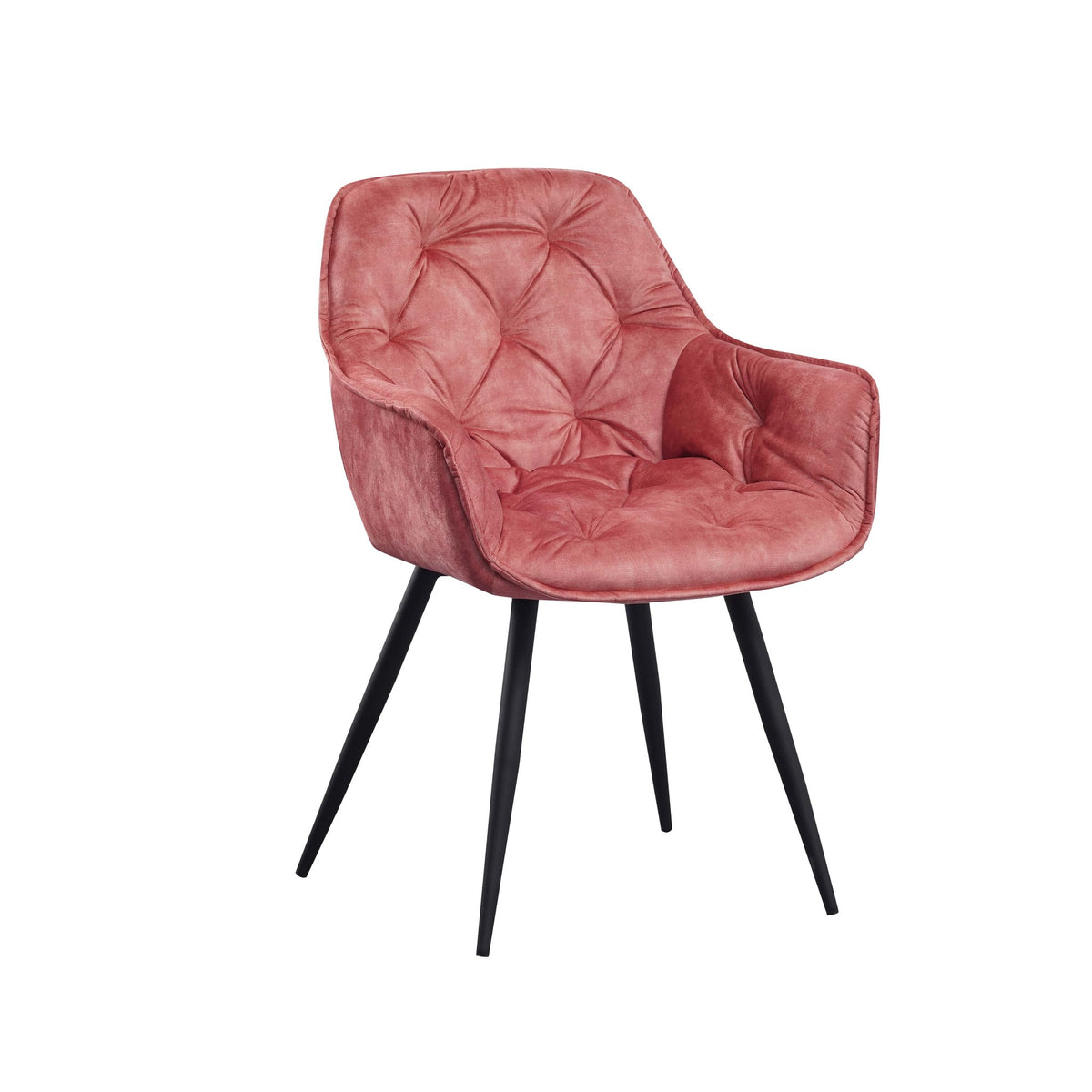 Dining room chair Audrey Dimehouse Pink LxWxH 71x68x49 Fabric White photo diagonal front view