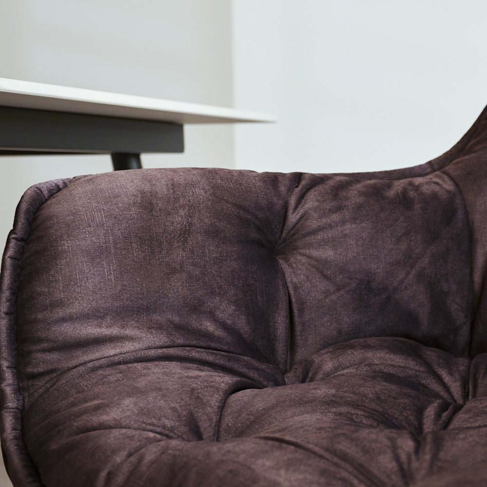 Dining room chair Audrey Dimehouse Anthracite LxWxH 71x68x49 Fabric Atmospheric photo detail