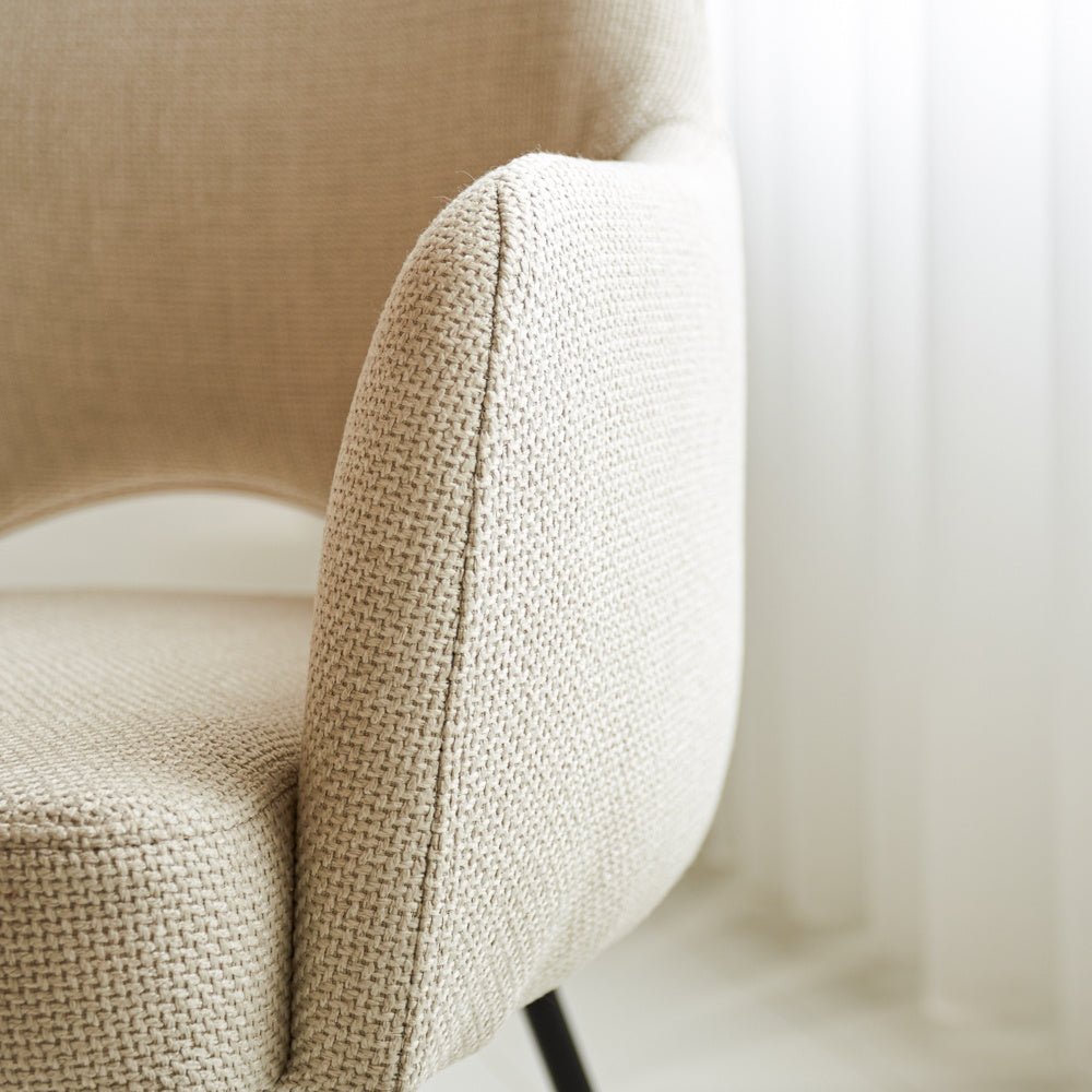 Dining room chair Suzy Dimehouse White LxWxH 64x61x53 Fabric Atmospheric photo detail