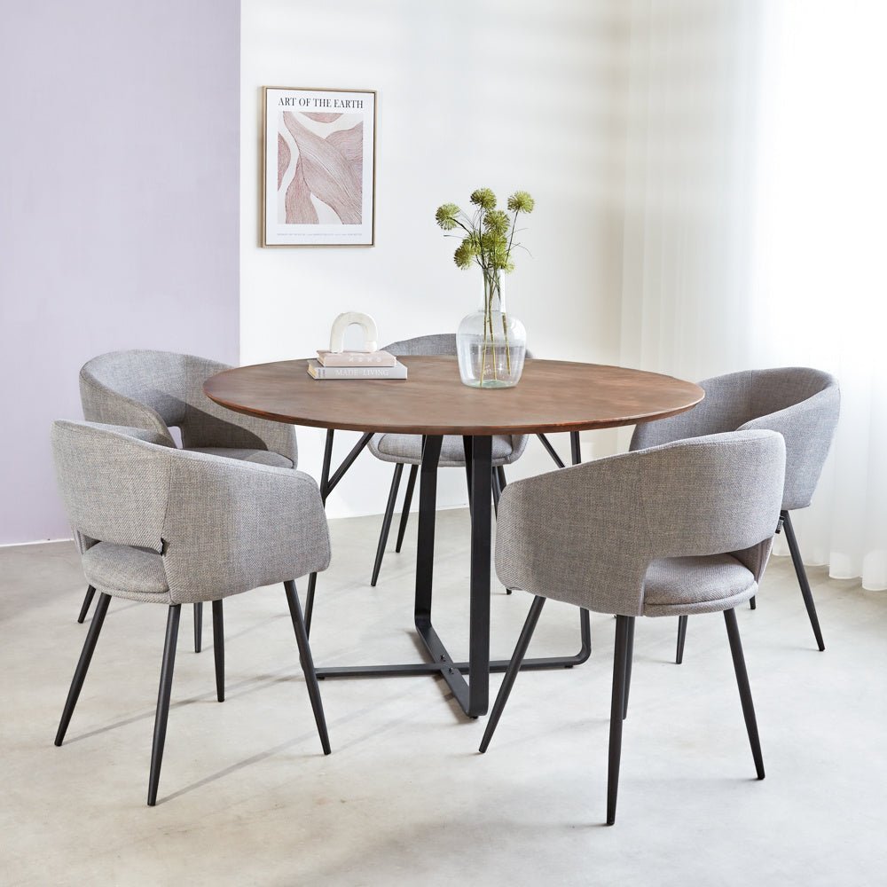 Dining room chair Don Dimehouse Gray LxWxH 60x56x56 Fabric Atmospheric photo setting 2