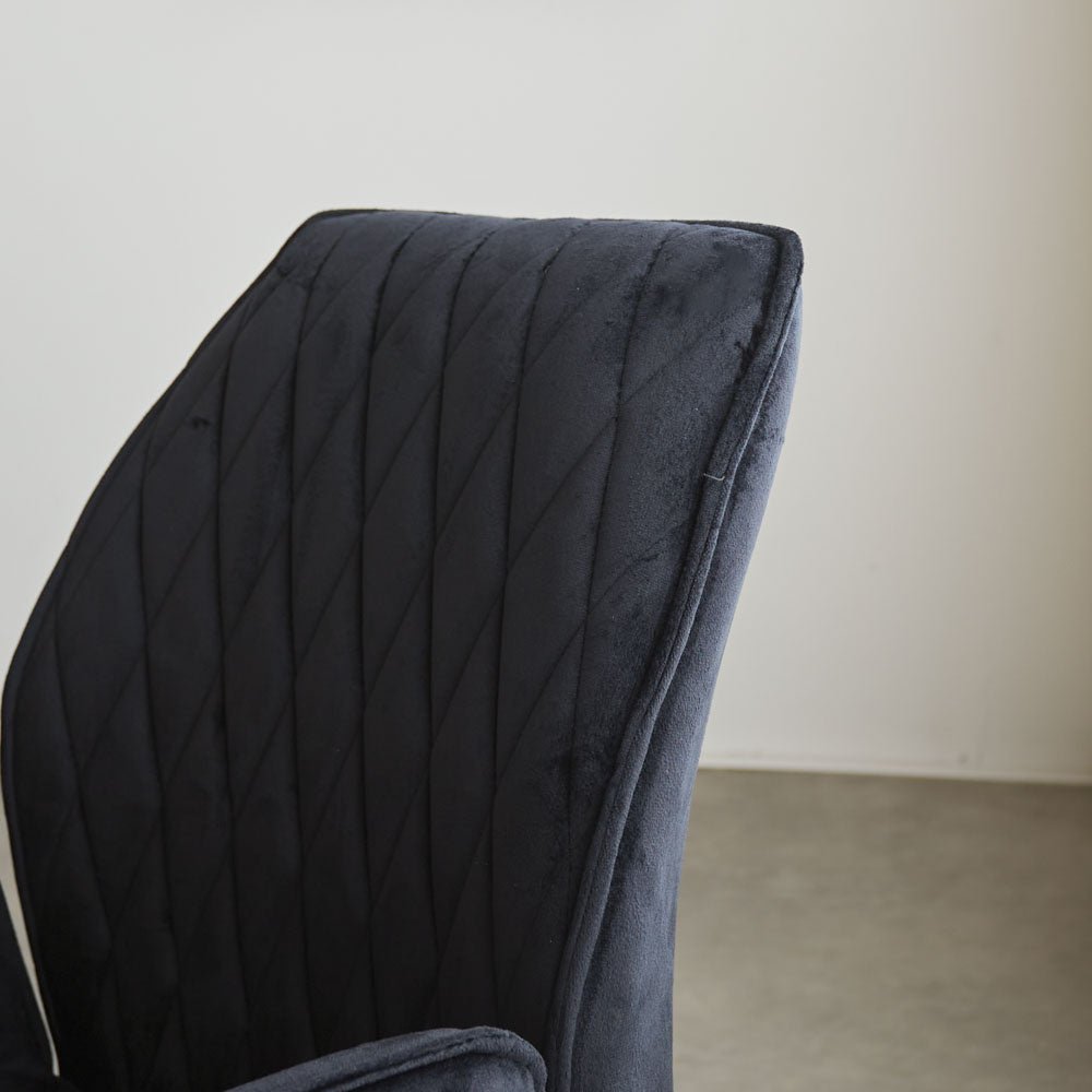 Dining room chair Novan velvet Dimehouse Black LxWxH 71x64x56 Fabric Atmospheric photo detail