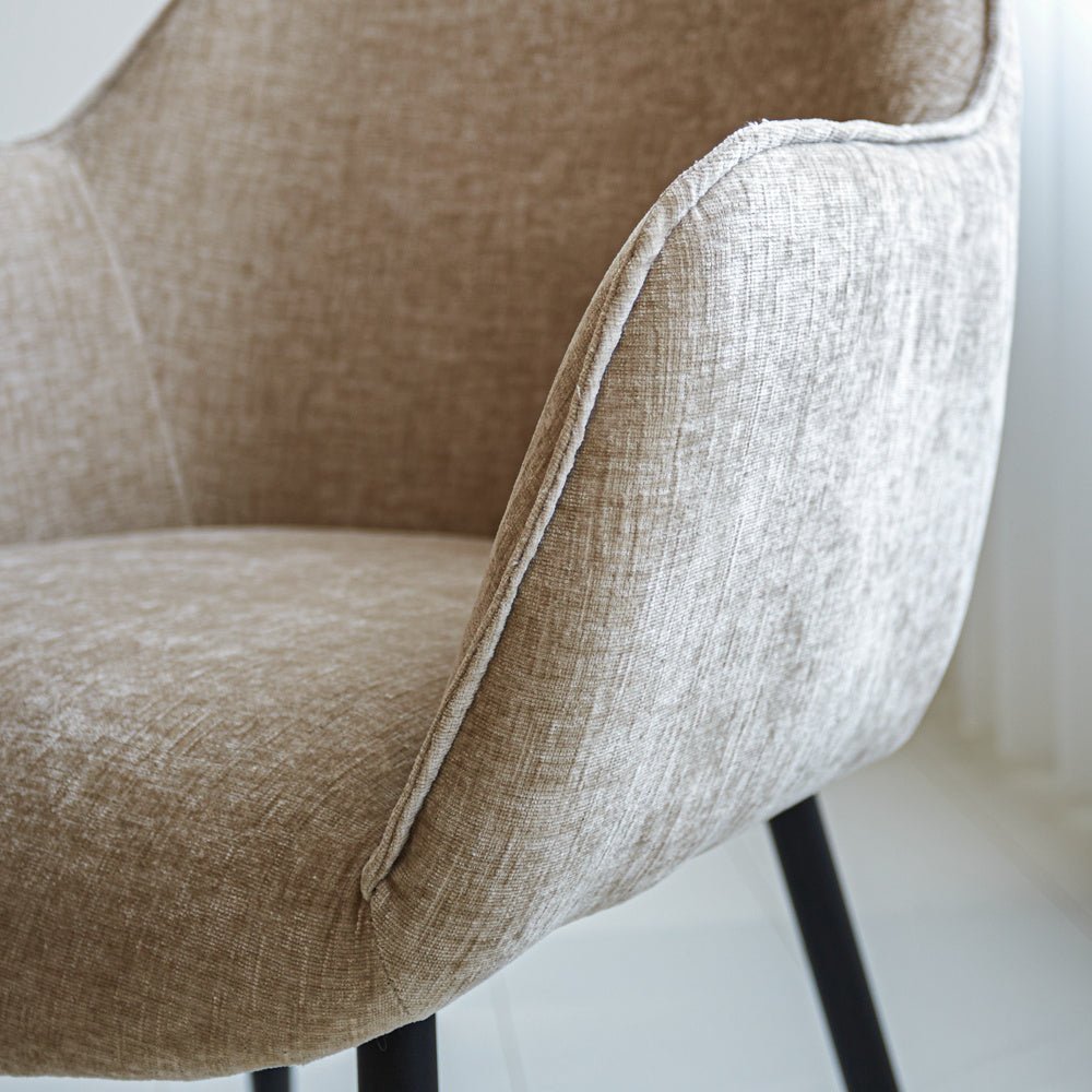 Dining room chair Sev Dimehouse Beige LxWxH 68x62x61 Fabric Atmospheric photo detail