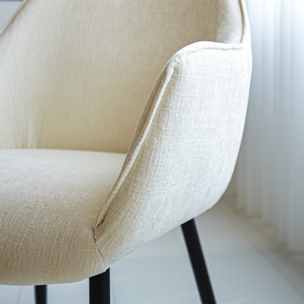 Dining room chair Sev Dimehouse White LxWxH 68x62x61 Fabric Atmospheric photo detail