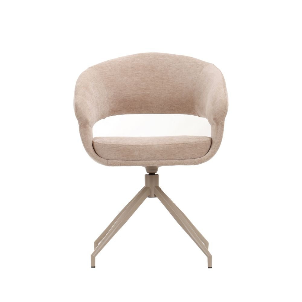 Eetkamerstoel Suzie draaibaar velvet beige