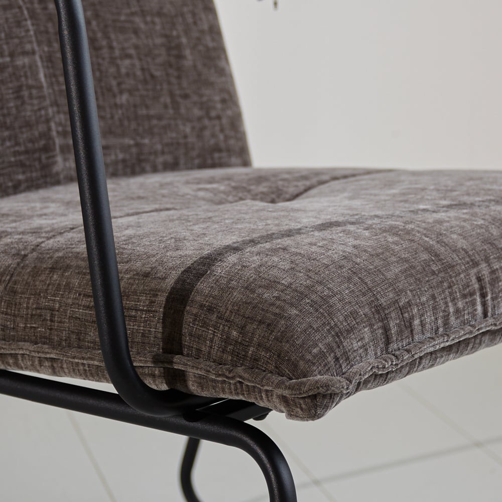 Hailey Chenille armchair Dimehouse Gray LxWxH 66x64x37 Fabric Atmospheric photo detail