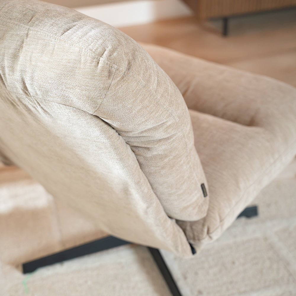 Fauteuil Sara draaibaar velvet beige