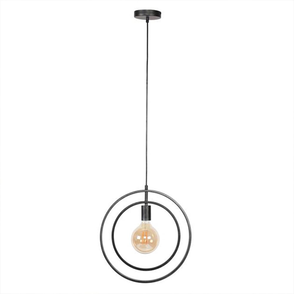 Hanging lamp Otan DH Interior Charcoal LxWxH 46x46x10 Metal White photo front view