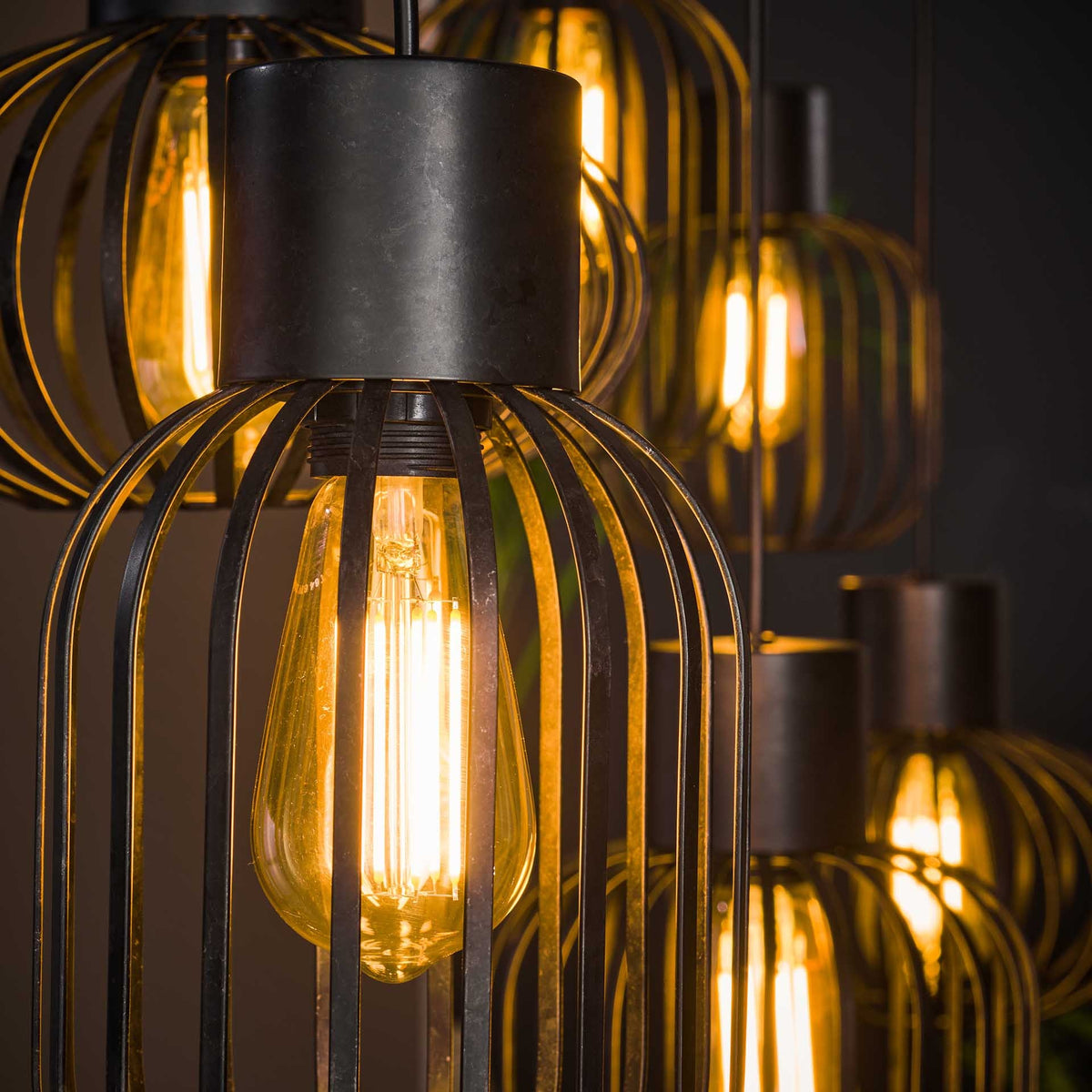 Hanging lamp Luise DH Interior Charcoal LxWxH 143x28x24 Metal Atmosphere photo detail