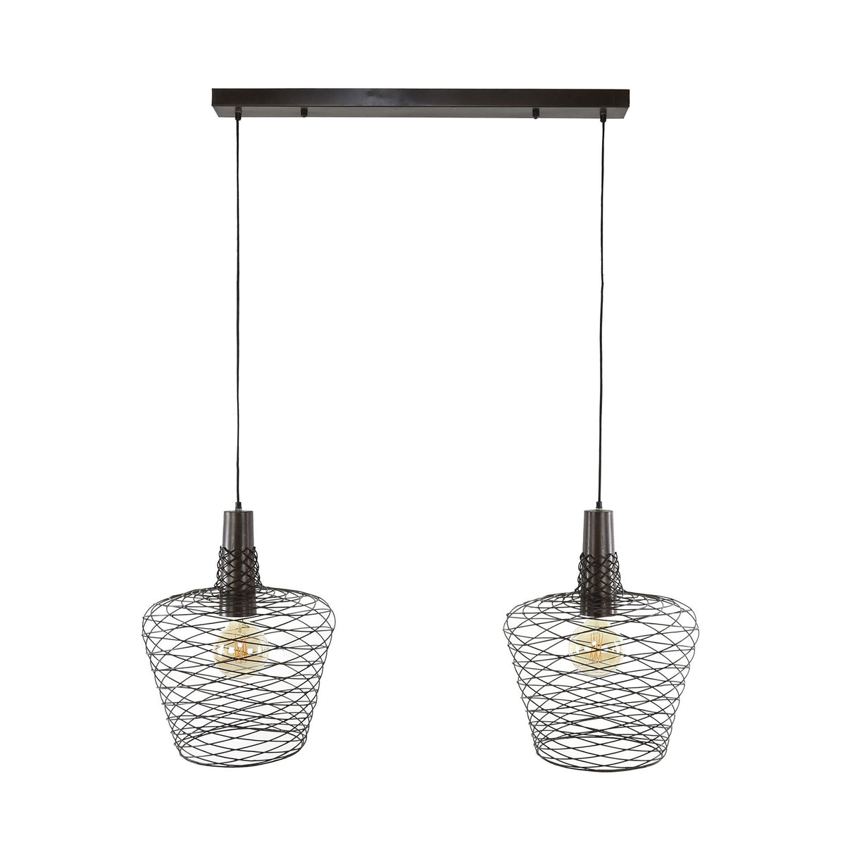 Hanging lamp Luki DH Interior Copper LxWxH 95x49x45 Metal White photo front view