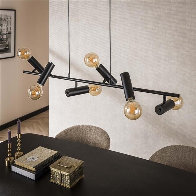 Hanging lamp Johannes DH Interior Charcoal Metal Atmospheric photo diagonal front view