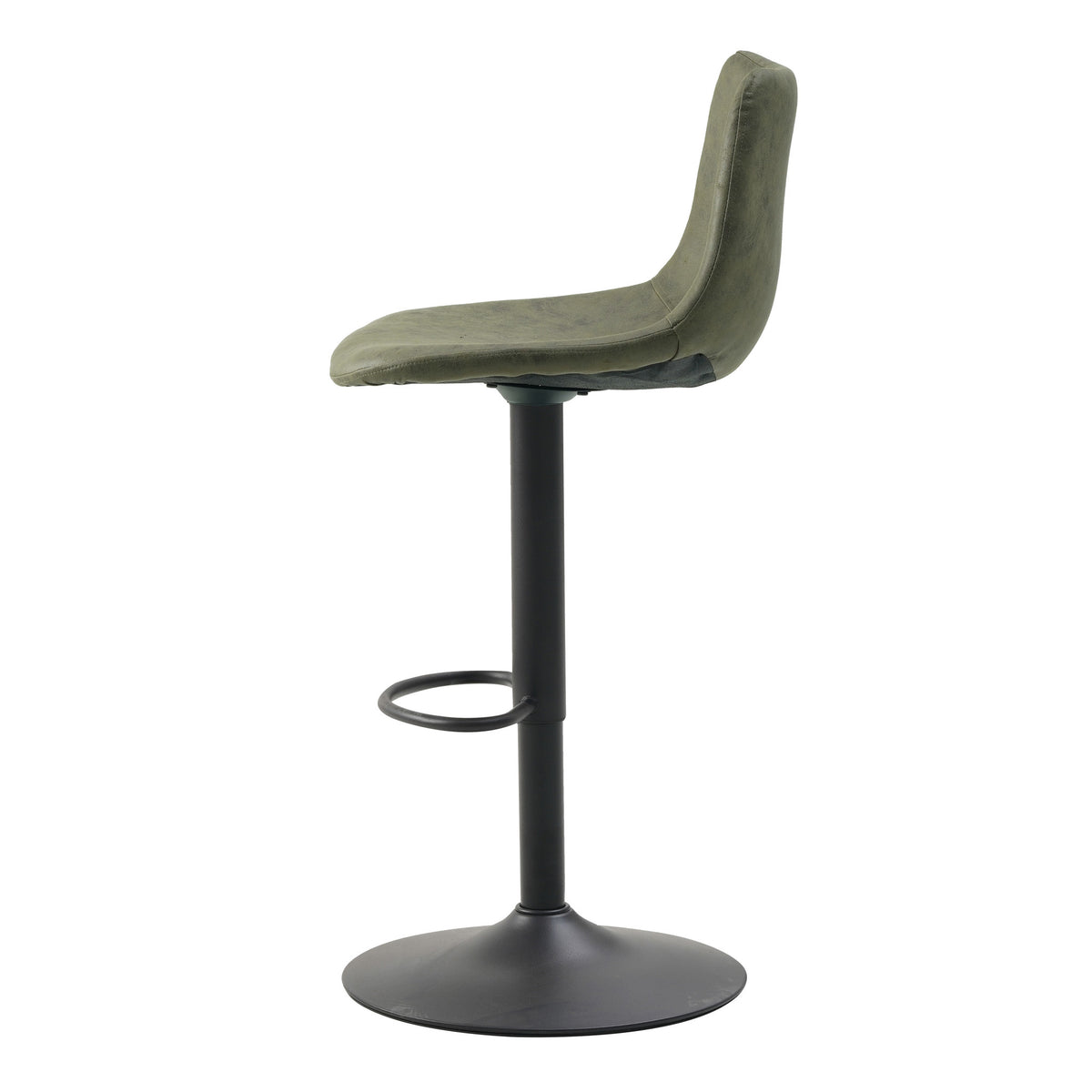 Bar stool Boran Dimehouse Green LxWxH 55x54x53 Eco-leather White photo side view