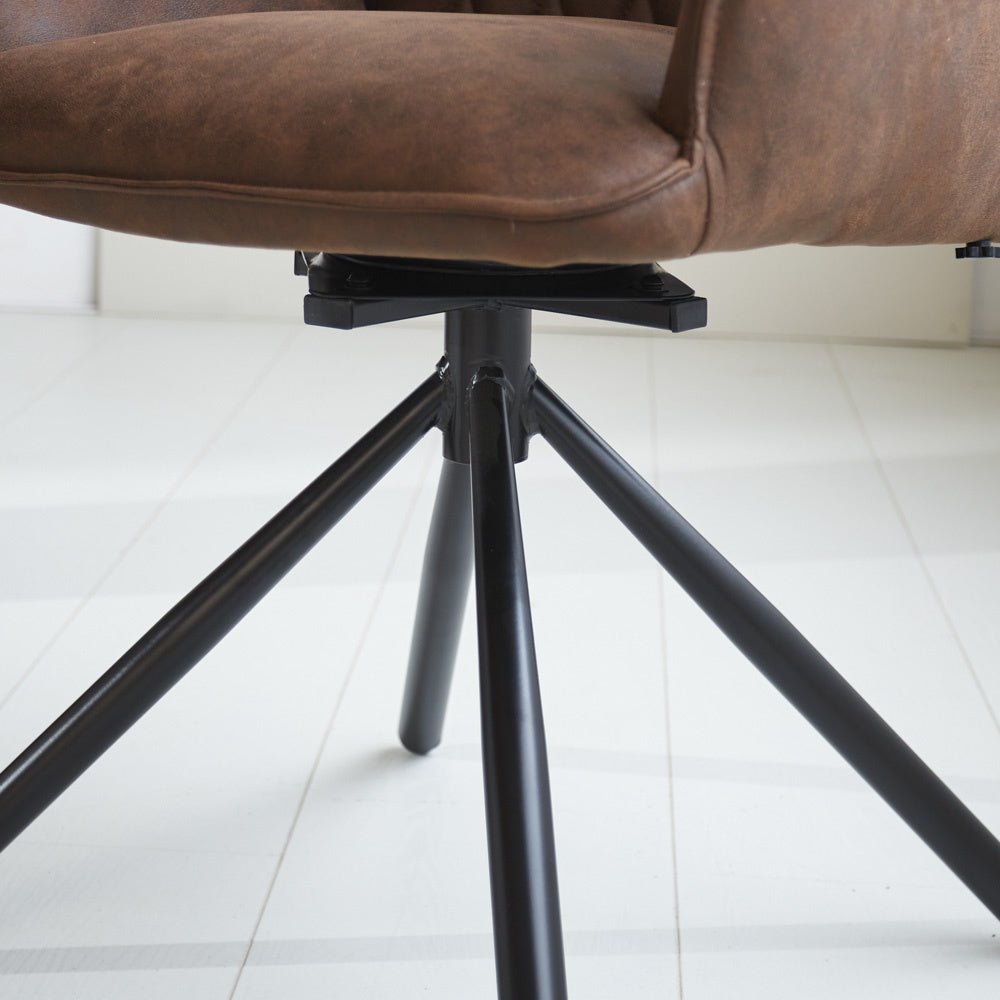 Dining room chair Novan Microfibre Dimehouse Brown LxWxH 71x64x56 Fabric Atmospheric photo detail