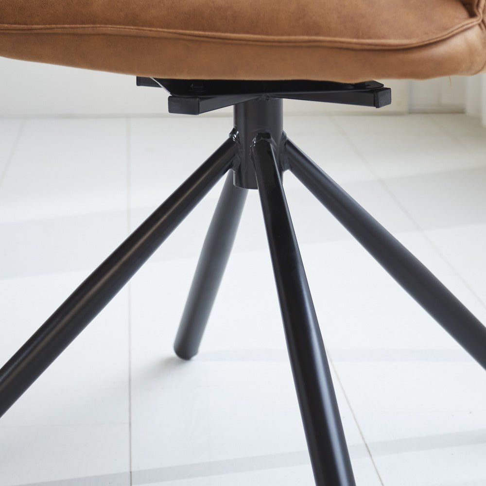 Dining room chair Novan Microfibre Dimehouse Cognac LxWxH 71x64x56 Fabric Atmospheric photo detail