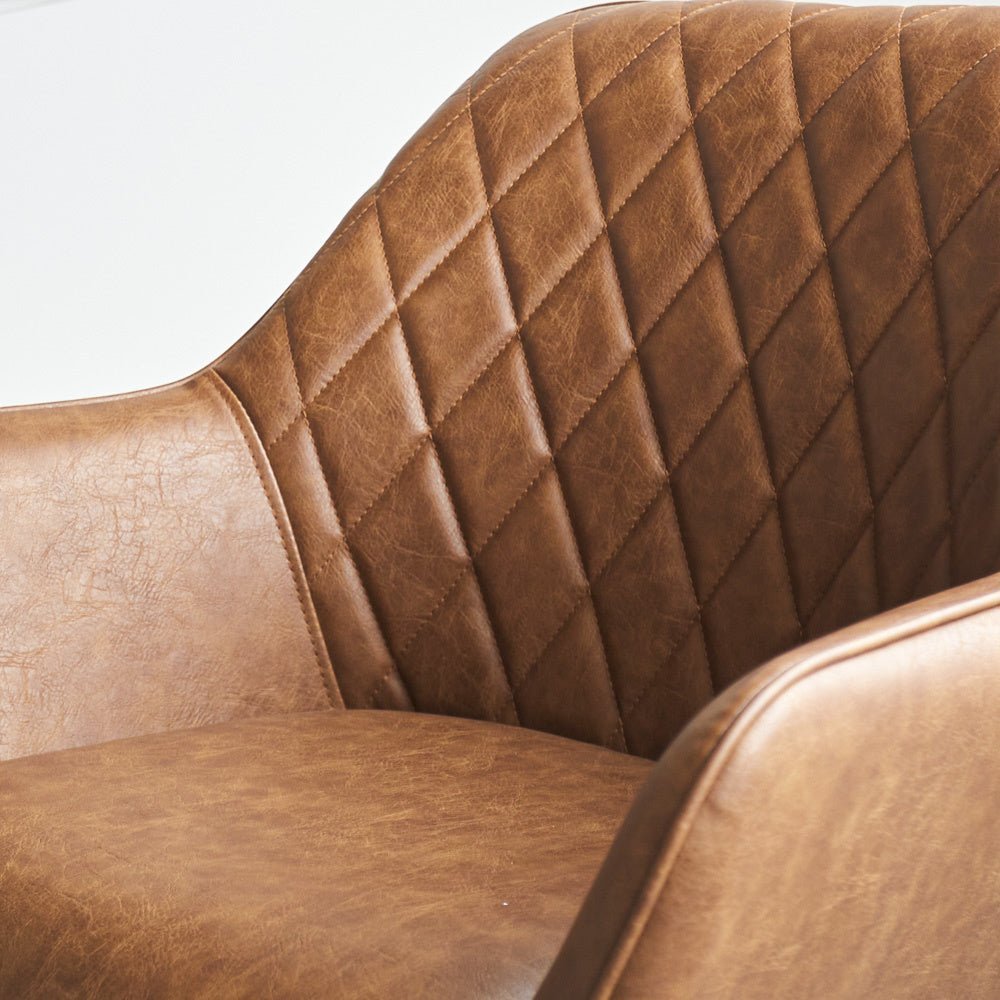 Dining room chair Cara Dimehouse Cognac LxWxH 78x65x57 Faux leather Atmospheric photo detail