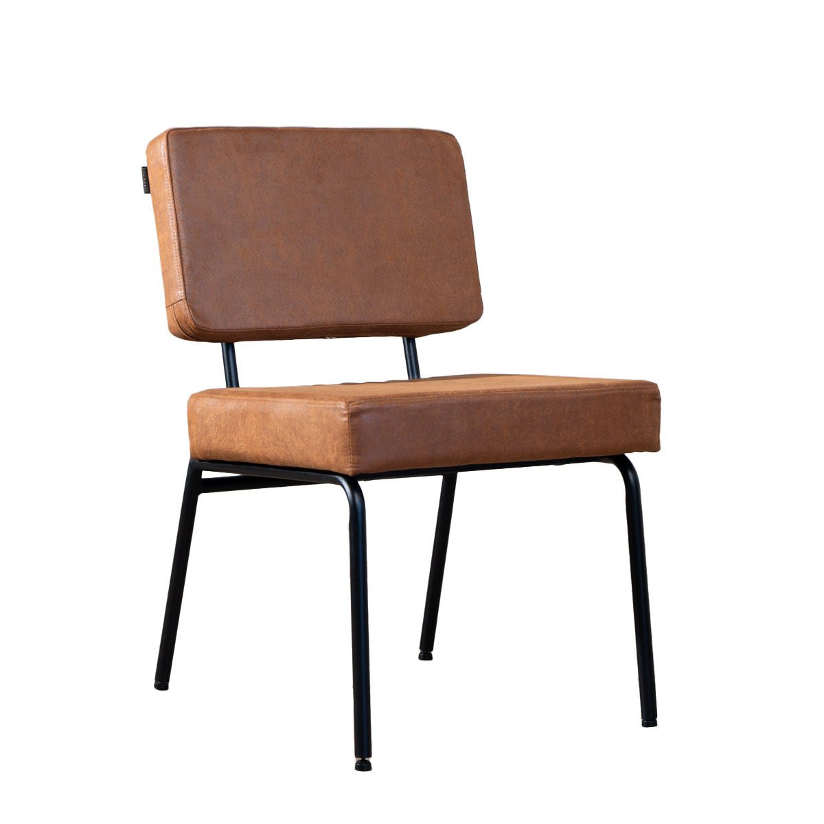 Industrial dining room chair Espen cognac eco-leather - image 5