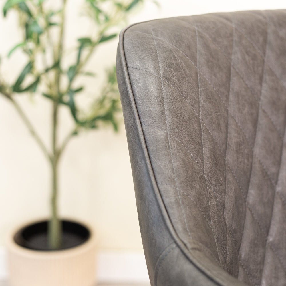 Dining room chair Gian Dimehouse Anthracite LxWxH 73x65x50 Faux leather Atmospheric photo detail