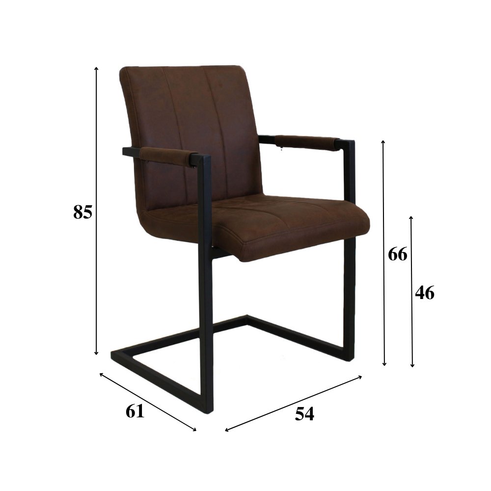 Dining room chair Jackson Dimehouse Brown LxWxH 71x58x54 Fabric White photo size indication