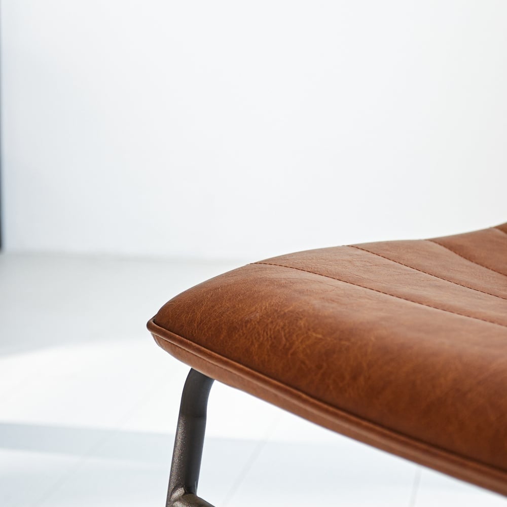 Dining room chair Mark Dimehouse Cognac LxWxH 74x56x54 Faux leather Atmospheric photo detail