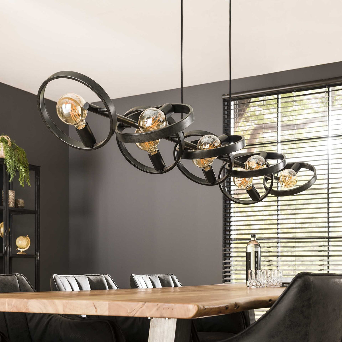 Hanging lamp Otan DH Interior Charcoal LxWxH 168x44x19 Metal Atmospheric photo detail