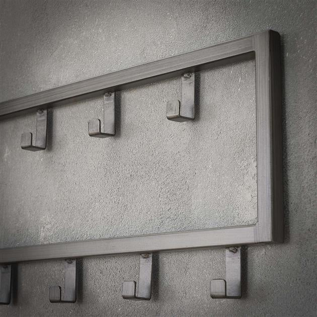 Coat rack Milano DH Interior Silver LxWxH 81x23x4 Silver Atmospheric photo detail