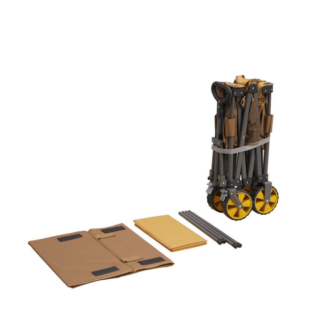 Trolley Collapsible handcart brown 90x50x55 cm Dimehouse Brown LxWxH 75x28x28 Aluminum White photo detail