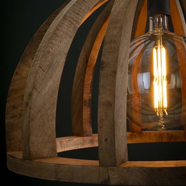 Hanging lamp Madri DH Interior Mango LxWxH 102x38x35 Mango wood Atmospheric photo detail