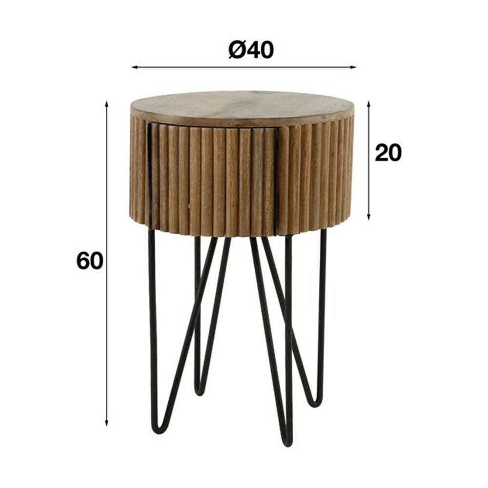 Bedside table Hans DH Interior Mango LxWxH 45x45x30 Mango wood White photo size indication