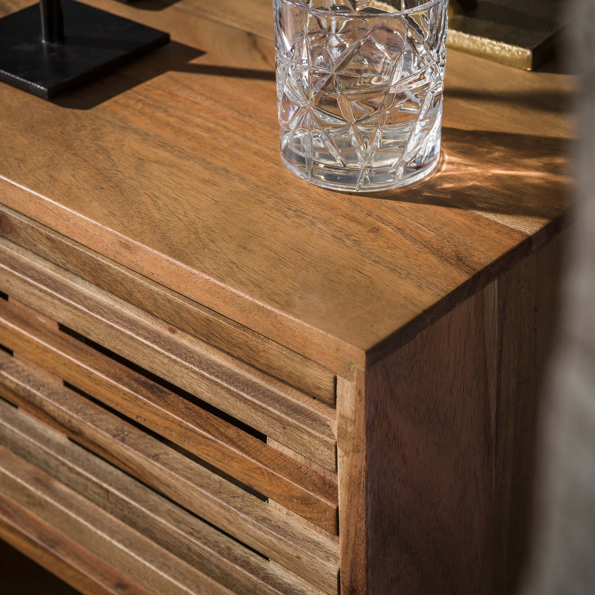 Bedside table Monja DH Interior Acacia LxWxH 70x53x43 Acacia wood Ambient photo detail