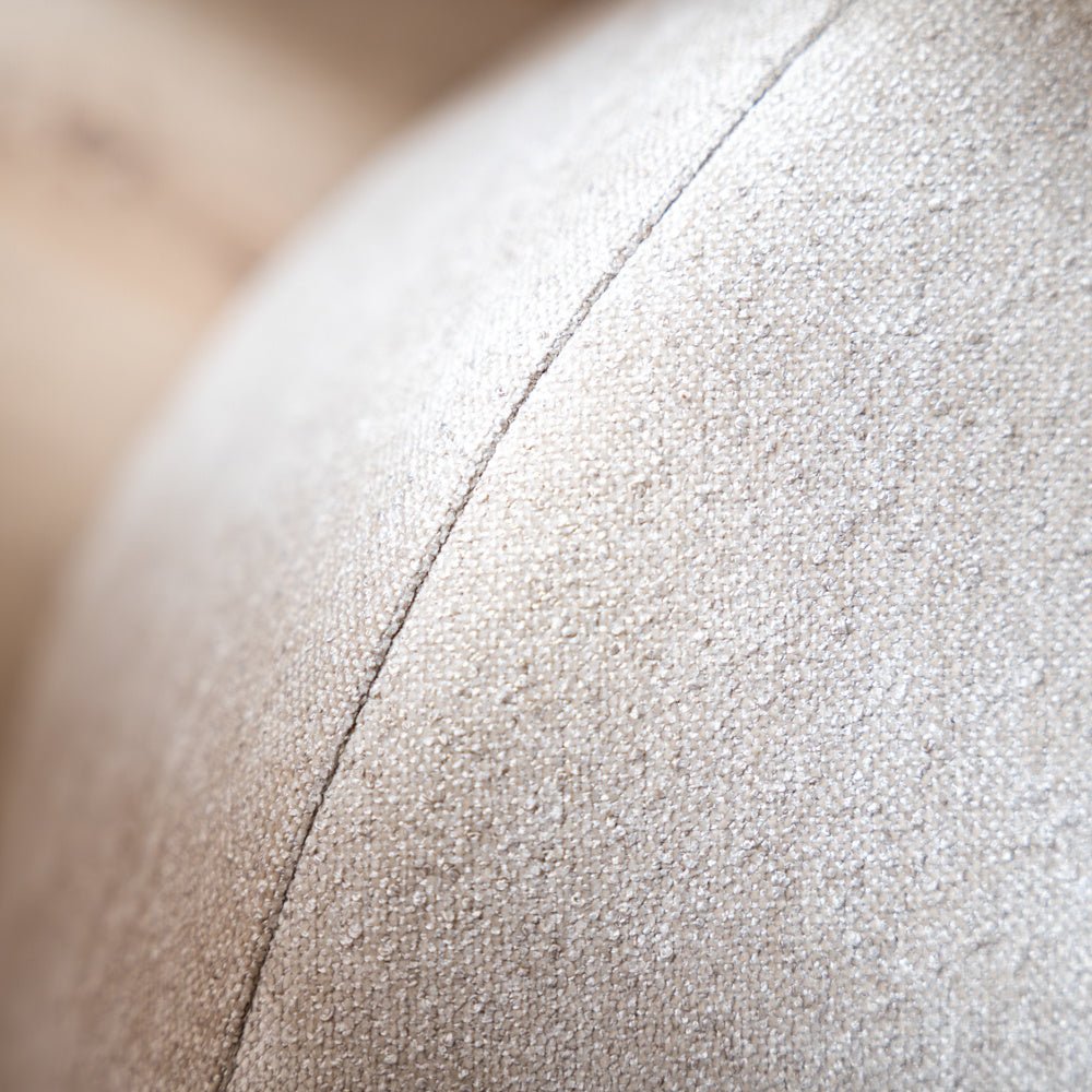 Poef Blair rond chenille beige ø70 cm