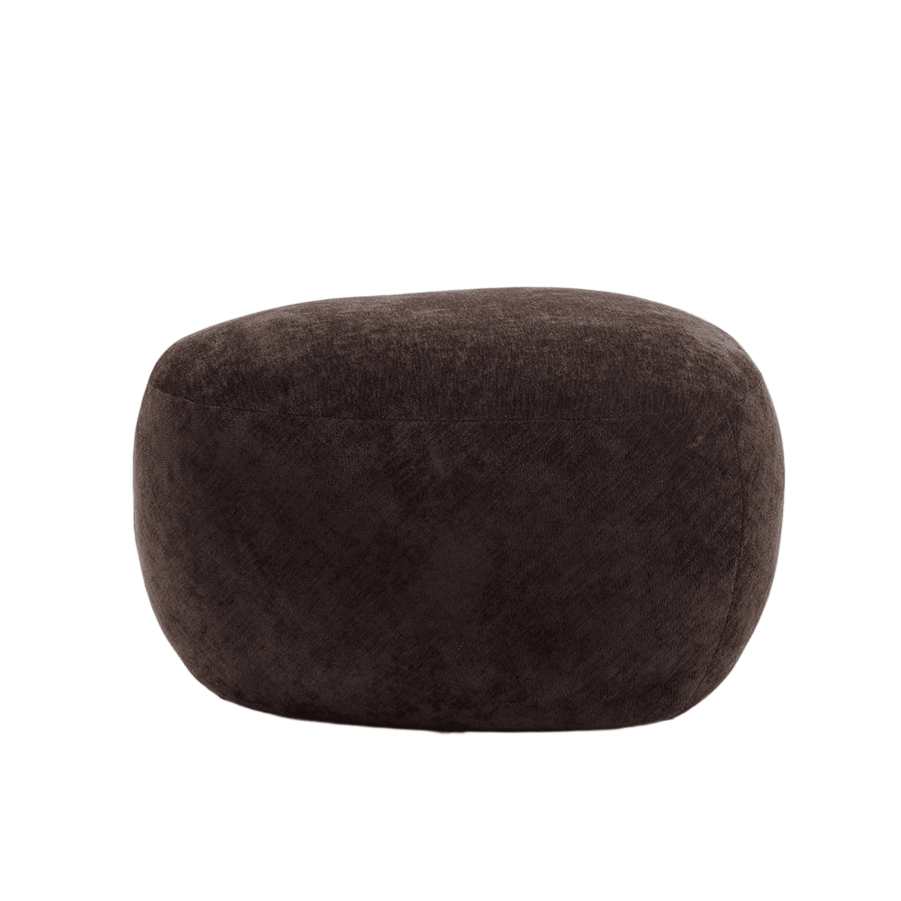 Poef Fenna velvet bruin