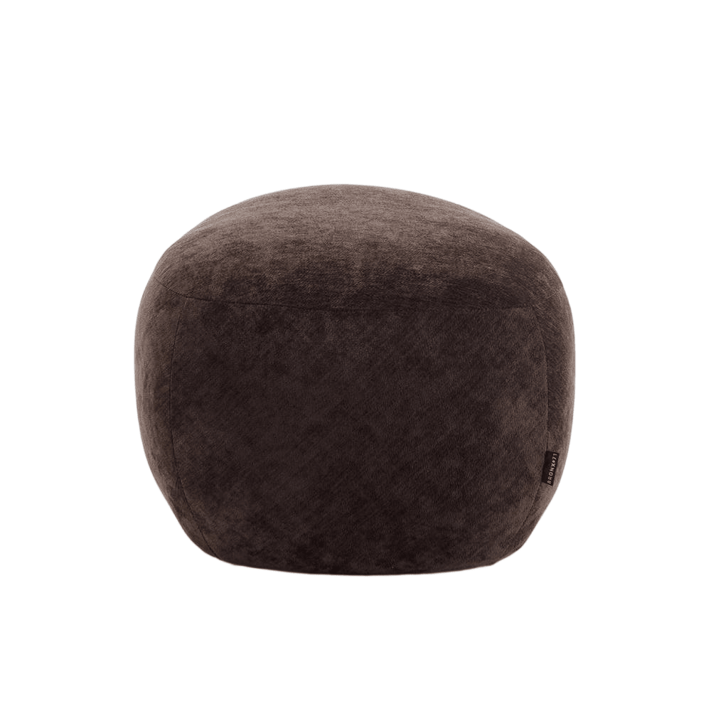 Poef Fenna velvet bruin