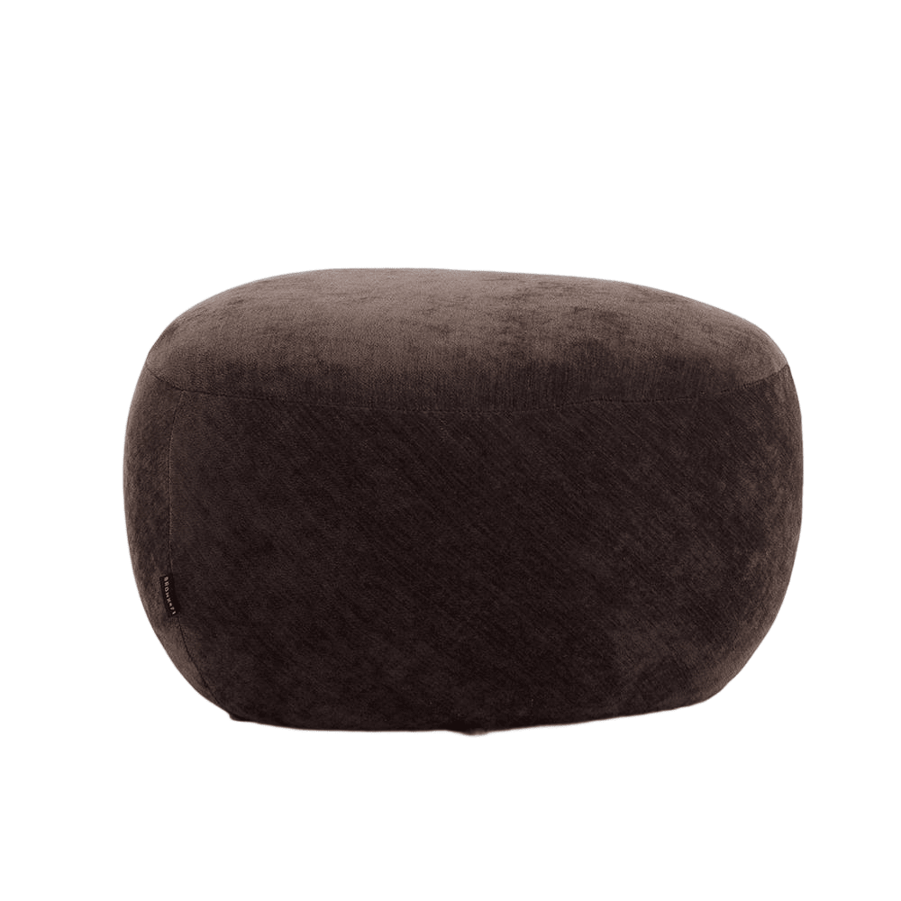 Poef Fenna velvet bruin