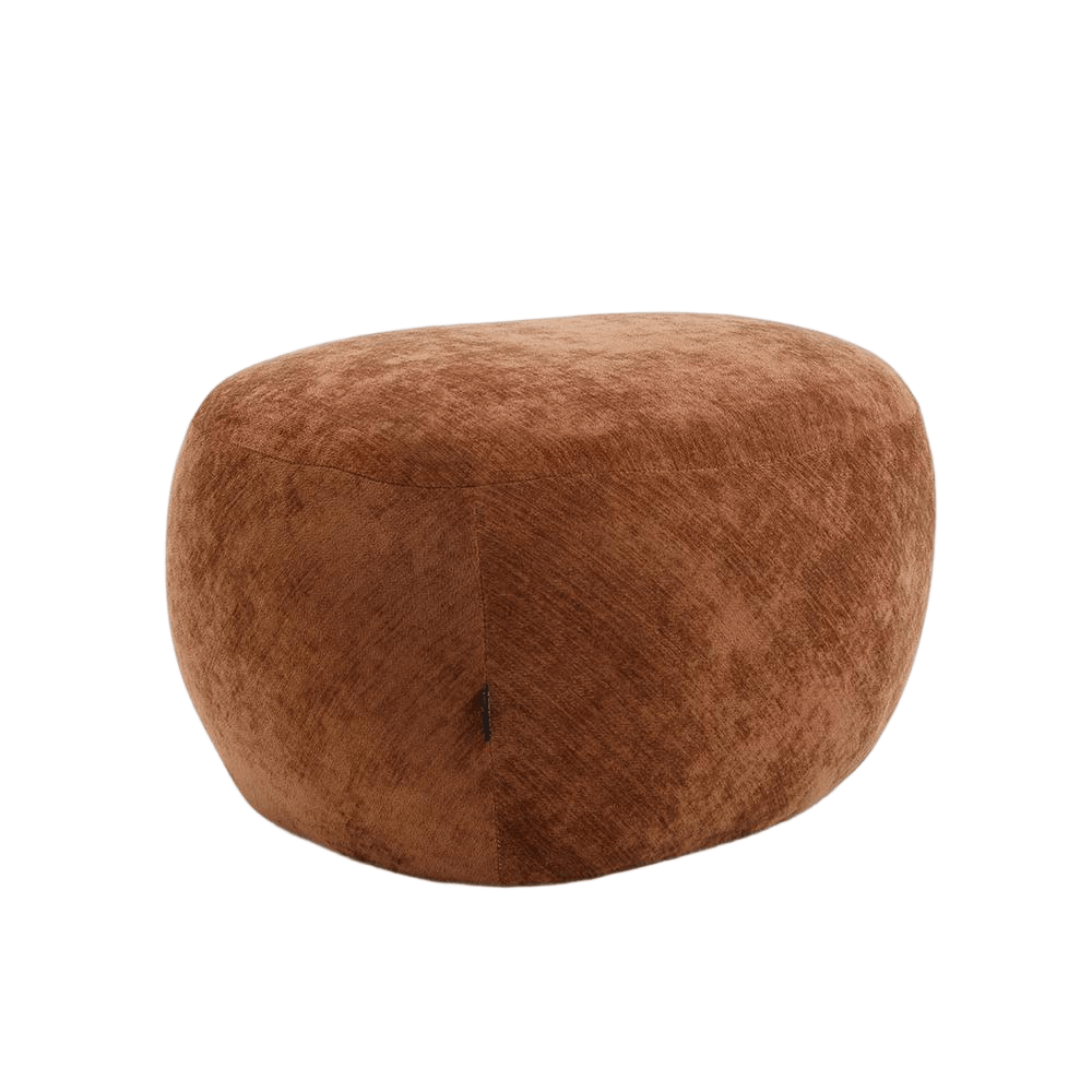 Poef Fenna velvet oker Geel