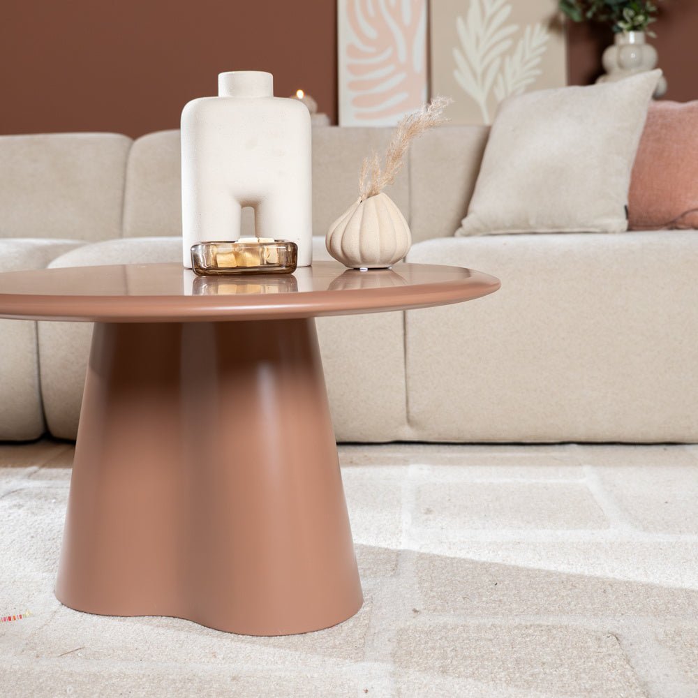 Salontafel Orion rond ø70 cm mocha mousse Bruin MDF