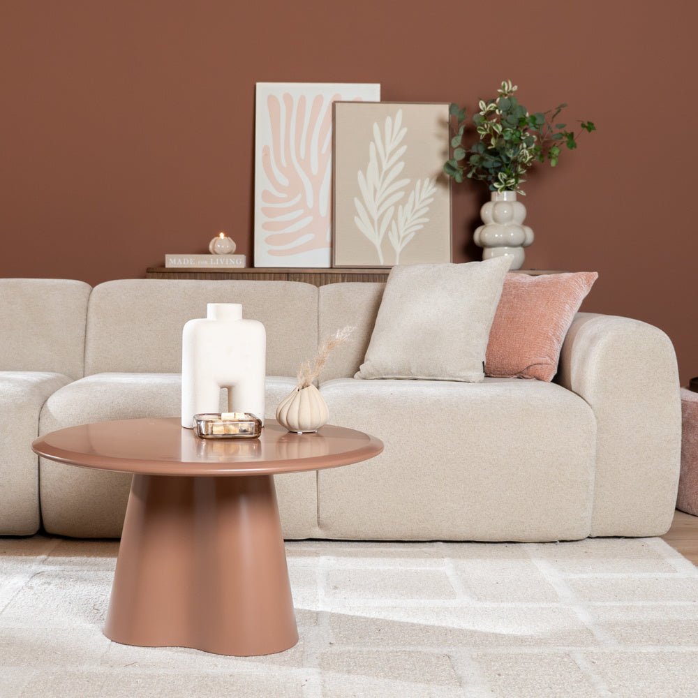 Salontafel Orion rond ø70 cm mocha mousse Bruin MDF